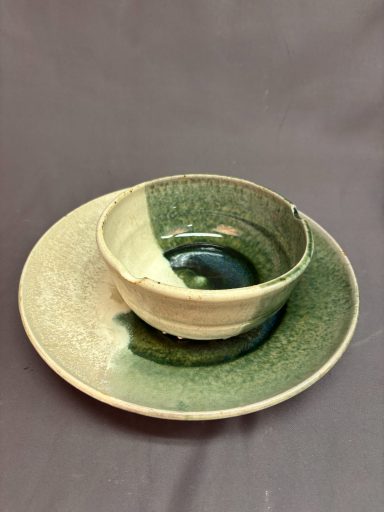 wheel thrown plate and bowl set, cone 10 | love, nina art | ceramics by nina herndon 