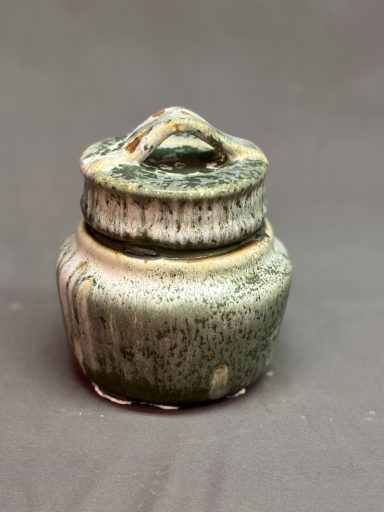 wheel thrown lidded jar, cone 10 | love, nina art | ceramics by nina herndon 