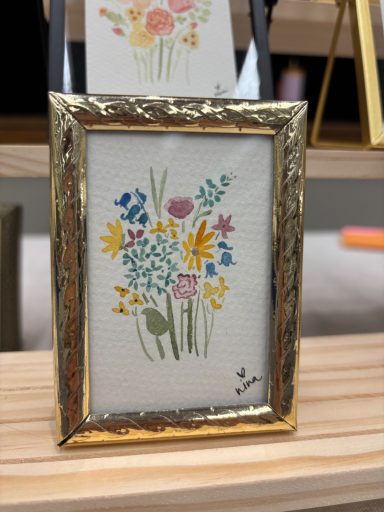 tiny bouquet | love, nina art | tiny watercolor by nina herndon 