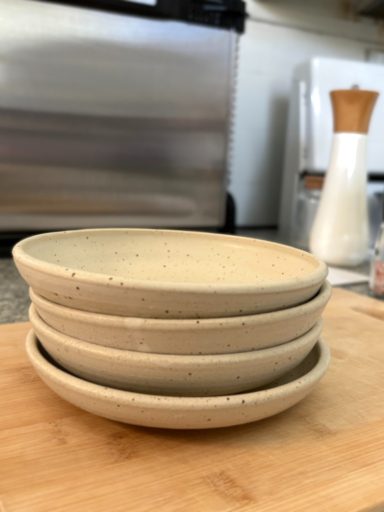 wheel thrown dessert plates | love, nina art | ceramics by nina herndon 