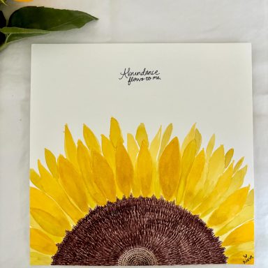 abundance flows to me | love, nina art | watercolor by nina herndon 