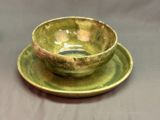 wheel thrown plate and bowl serving set, cone 10 | love, nina art | ceramics by nina herndon 